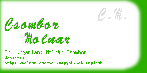 csombor molnar business card
